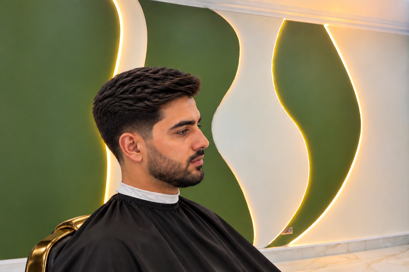 Complete hair and beard grooming service at Murad's Salon